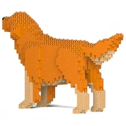 Jekca - Golden Retriever 02-M02 - Big - Lego - Sculpture - Construction - 4D - Brick Animals - Toys - Avvenice