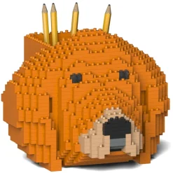 Jekca - Golden Retriever Pencil Cup 01S-M01 - Lego - Sculpture - Construction - 4D - Brick Animals - Toys - Avvenice