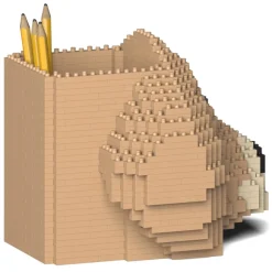 Jekca - Golden Retriever Pencil Cup 01S-M02 - Lego - Sculpture - Construction - 4D - Brick Animals - Toys - Avvenice