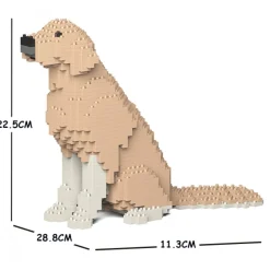 Jekca - Golden Retriever 03S-M01 - Lego - Sculpture - Construction - 4D - Brick Animals - Toys - Avvenice