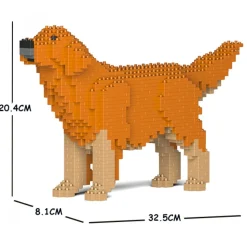 Jekca - Golden Retriever 02S-M02 - Lego - Sculpture - Construction - 4D - Brick Animals - Toys - Avvenice