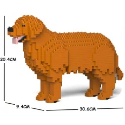 Jekca - Golden Retriever 01S-M01 - Lego - Sculpture - Construction - 4D - Brick Animals - Toys - Avvenice