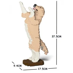 Jekca - Golden Retriever 04S-M01 - Lego - Sculpture - Construction - 4D - Brick Animals - Toys - Avvenice