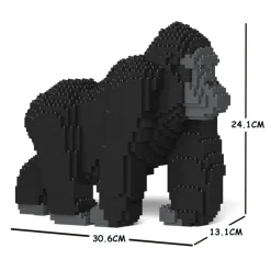 Jekca - Gorilla 01S - Lego - Sculpture - Construction - 4D - Brick Animals - Toys - Avvenice