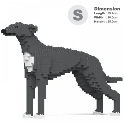 Jekca - Greyhound 01S-M03 - Lego - Sculpture - Construction - 4D - Brick Animals - Toys - Avvenice