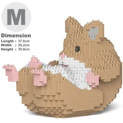 Jekca - Hamster 04-M01 - Big - Lego - Sculpture - Construction - 4D - Brick Animals - Toys - Avvenice