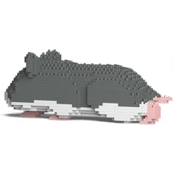 Jekca - Hamster 03-M02 - Big - Lego - Sculpture - Construction - 4D - Brick Animals - Toys - Avvenice