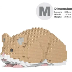 Jekca - Hamster 02-M01 - Big - Lego - Sculpture - Construction - 4D - Brick Animals - Toys - Avvenice