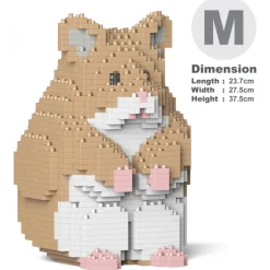 Jekca - Hamster 01-M01 - Big - Lego - Sculpture - Construction - 4D - Brick Animals - Toys - Avvenice