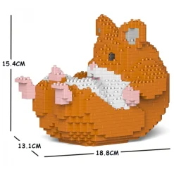 Jekca - Hamster 04S-M03 - Lego - Sculpture - Construction - 4D - Brick Animals - Toys - Avvenice