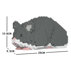 Jekca - Hamster 02S-M02 - Lego - Sculpture - Construction - 4D - Brick Animals - Toys - Avvenice