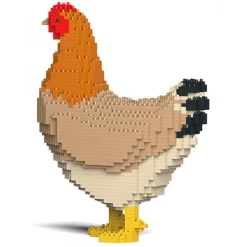 Jekca - Hen 01 - Big - Lego - Sculpture - Construction - 4D - Brick Animals - Toys - Avvenice