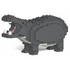 Jekca - Hippo 01 - Big - Lego - Sculpture - Construction - 4D - Brick Animals - Toys - Avvenice