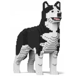 Jekca - Husky 4-in-1 Pack 01-M01 - Big - Lego - Sculpture - Construction - 4D - Brick Animals - Toys - Avvenice