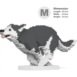 Jekca - Husky 4-in-1 Pack 01-M04 - Big - Lego - Sculpture - Construction - 4D - Brick Animals - Toys - Avvenice
