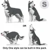 Jekca - Husky 4-in-1 Pack 01S-M04 - Lego - Sculpture - Construction - 4D - Brick Animals - Toys - Avvenice