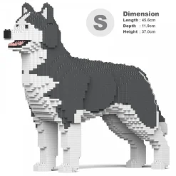 Jekca - Husky 4-in-1 Pack 01S-M04 - Lego - Sculpture - Construction - 4D - Brick Animals - Toys - Avvenice