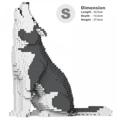 Jekca - Husky 4-in-1 Pack 01S-M04 - Lego - Sculpture - Construction - 4D - Brick Animals - Toys - Avvenice