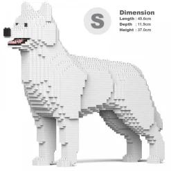 Jekca - Husky 4-in-1 Pack 01S-M02 - Lego - Sculpture - Construction - 4D - Brick Animals - Toys - Avvenice