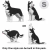 Jekca - Husky 4-in-1 Pack 01S-M01 - Lego - Sculpture - Construction - 4D - Brick Animals - Toys - Avvenice