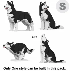 Jekca - Husky 4-in-1 Pack 01S-M01 - Lego - Sculpture - Construction - 4D - Brick Animals - Toys - Avvenice