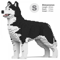 Jekca - Husky 4-in-1 Pack 01S-M01 - Lego - Sculpture - Construction - 4D - Brick Animals - Toys - Avvenice