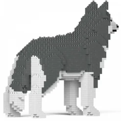Jekca - Husky 01-M04 - Big - Lego - Sculpture - Construction - 4D - Brick Animals - Toys - Avvenice