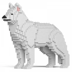 Jekca - Husky 01-M02 - Big - Lego - Sculpture - Construction - 4D - Brick Animals - Toys - Avvenice