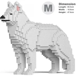 Jekca - Husky 01-M02 - Big - Lego - Sculpture - Construction - 4D - Brick Animals - Toys - Avvenice
