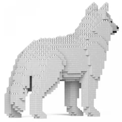 Jekca - Husky 01S-M02 - Lego - Sculpture - Construction - 4D - Brick Animals - Toys - Avvenice