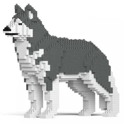 Jekca - Husky 01S-M04 - Lego - Sculpture - Construction - 4D - Brick Animals - Toys - Avvenice
