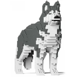 Jekca - Husky 01S-M04 - Lego - Sculpture - Construction - 4D - Brick Animals - Toys - Avvenice