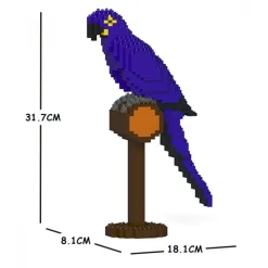 Jekca - Hyacinth Macaw 01S - Lego - Sculpture - Construction - 4D - Brick Animals - Toys - Avvenice