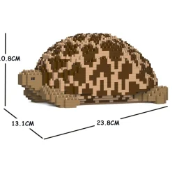 Jekca - Indian Star Tortoise 01S - Lego - Sculpture - Construction - 4D - Brick Animals - Toys - Avvenice