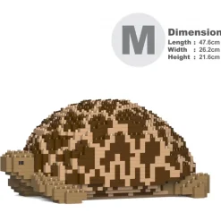 Jekca - Indian Star Tortoise 01 - Big - Lego - Sculpture - Construction - 4D - Brick Animals - Toys - Avvenice