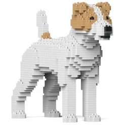 Jekca - Jack Russell Terrier 01S-M03 - Lego - Sculpture - Construction - 4D - Brick Animals - Toys - Avvenice