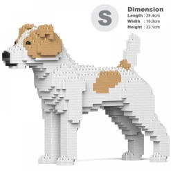 Jekca - Jack Russell Terrier 01S-M03 - Lego - Sculpture - Construction - 4D - Brick Animals - Toys - Avvenice