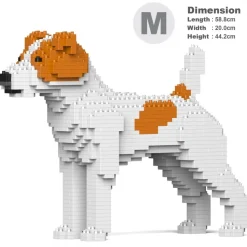 Jekca - Jack Russell Terrier 01-M01 - Big - Lego - Sculpture - Construction - 4D - Brick Animals - Toys - Avvenice