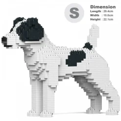 Jekca - Jack Russell Terrier 01S-M02 - Lego - Sculpture - Construction - 4D - Brick Animals - Toys - Avvenice