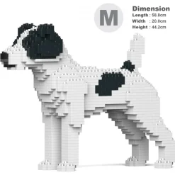 Jekca - Jack Russell Terrier 01-M02 - Big - Lego - Sculpture - Construction - 4D - Brick Animals - Toys - Avvenice