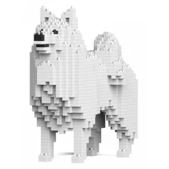 Jekca - Japanese Spitz 01S - Lego - Sculpture - Construction - 4D - Brick Animals - Toys - Avvenice