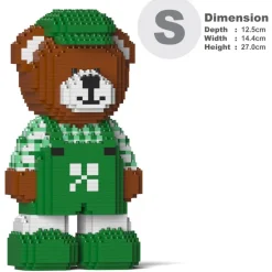 Jekca - Jekca Bear (Irish) 01 - Lego - Sculpture - Construction - 4D - Brick Animals - Toys - Avvenice