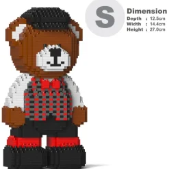 Jekca - Jekca Bear (Welsh) 01 - Lego - Sculpture - Construction - 4D - Brick Animals - Toys - Avvenice