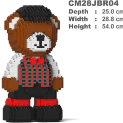 Jekca - JEKCA Bear (Welsh) 01 - Big - Lego - Sculpture - Construction - 4D - Brick Animals - Toys - Avvenice