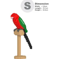 Jekca - King Parrot 01S - Lego - Sculpture - Construction - 4D - Brick Animals - Toys - Avvenice
