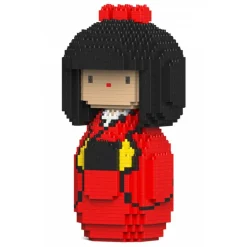 Jekca - Kokeshi Doll 01-M01 - Big - Lego - Sculpture - Construction - 4D - Brick Animals - Toys - Avvenice
