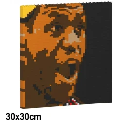 Jekca - LeBron James Brick Painting 03S - Lego - Sculpture - Construction - 4D - Brick Animals - Toys - Avvenice