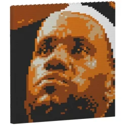 Jekca - LeBron James Brick Painting 02S - Lego - Sculpture - Construction - 4D - Brick Animals - Toys - Avvenice