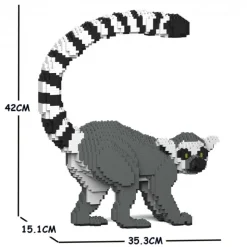 Jekca - Lemur 01S - Lego - Sculpture - Construction - 4D - Brick Animals - Toys - Avvenice