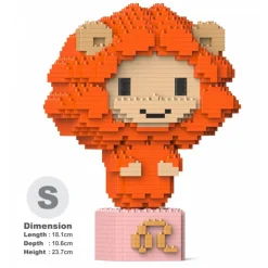 Jekca - Leo 01S - Lego - Sculpture - Construction - 4D - Brick Animals - Toys - Avvenice